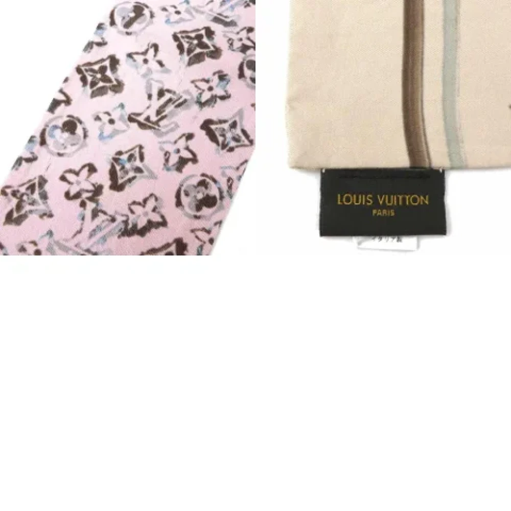 Louis Vuitton Vintage Pre-owned Silk scarves Pink Dames