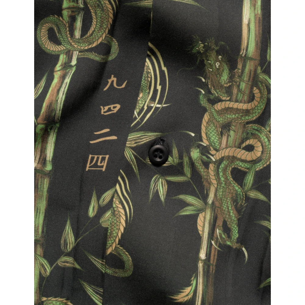 Maharishi Dragon Bamboo Camp Collar Shirt Multicolor Heren