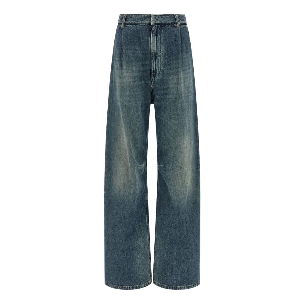 Mm6 Maison Margiela Women's Blue Wide Jeans, W26, Jeans