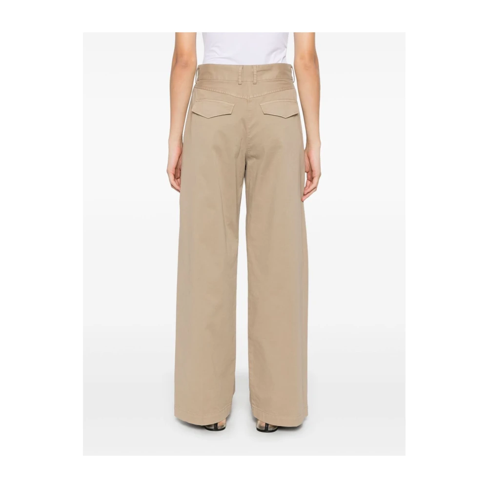 Forte Duifgrijze Broek met Verborgen Sluiting Beige Dames