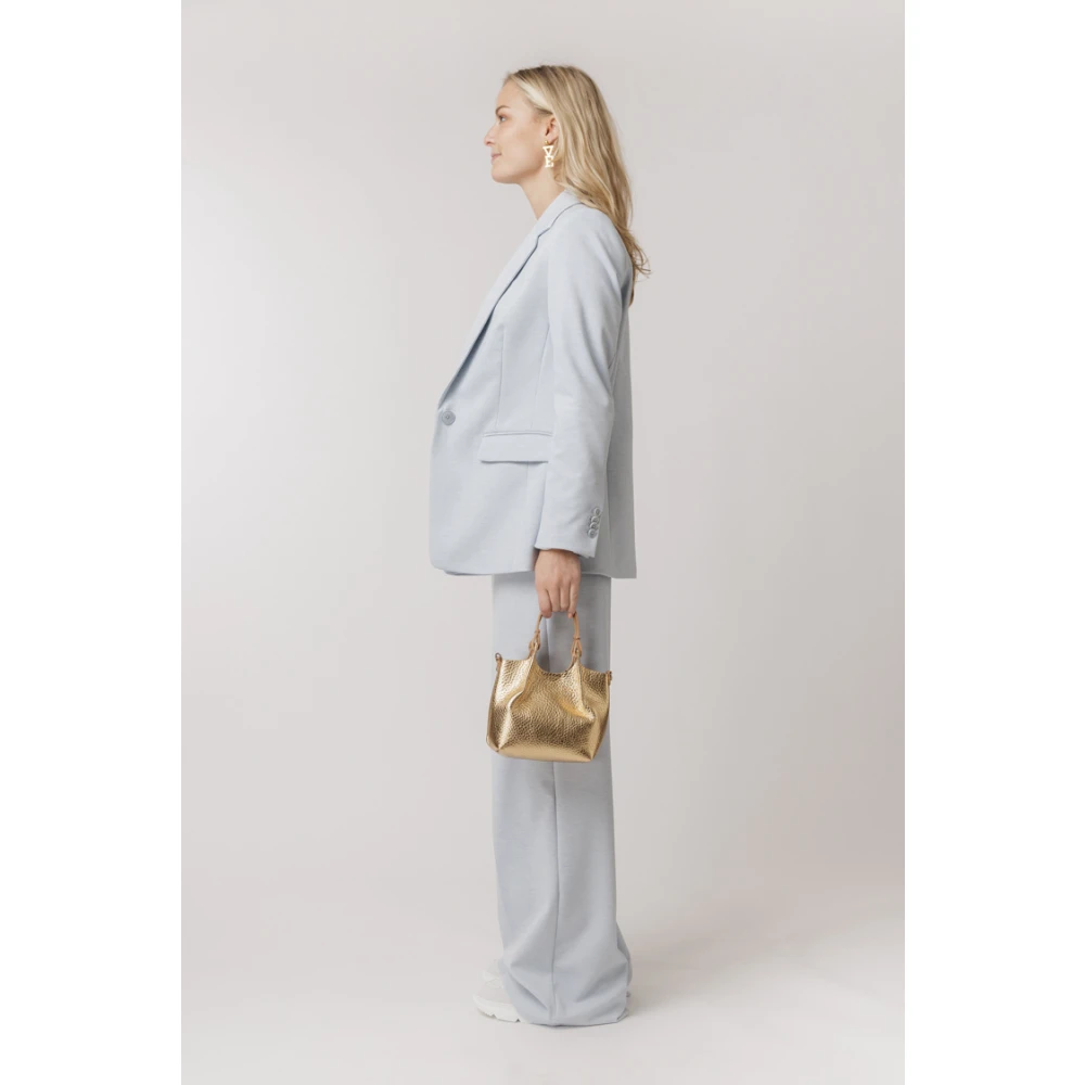 drykorn Blauwe Blazer met Enkele Knoopsluiting Blue Dames