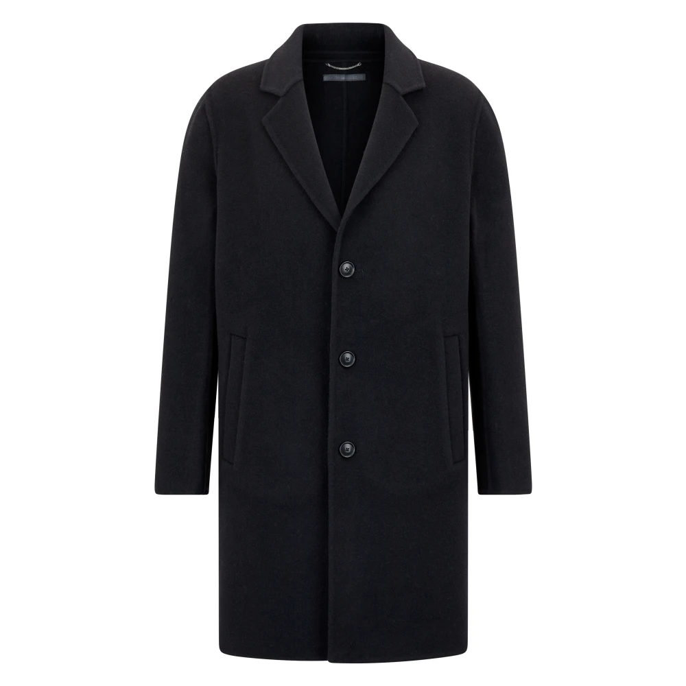 Drykorn Men's Black Wool Blend Coat