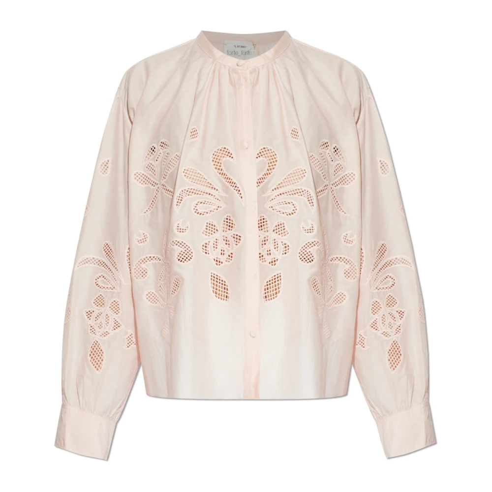 Forte Forte Women's Pink Openwork Top - Shirts - S - Blouses & Shirts