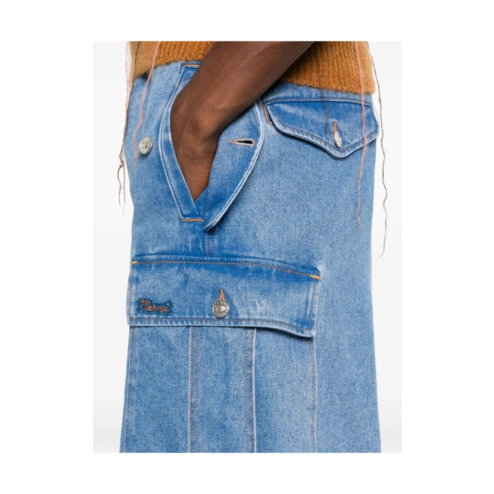 Marni Denim Cargo Broek met Elastische Tailleband Blue Heren