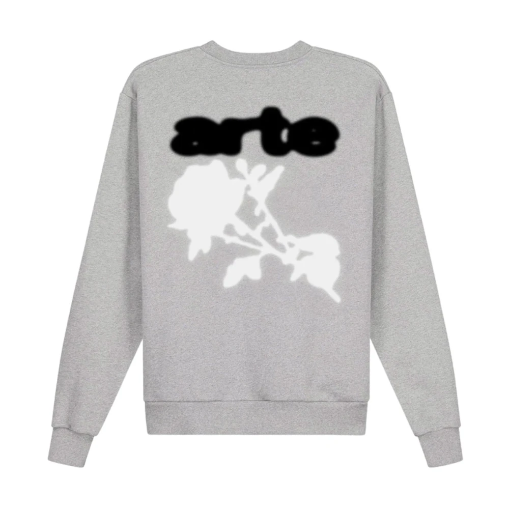 Arte Antwerp Grijze Bloem Crewneck Sweatshirt Gray Heren