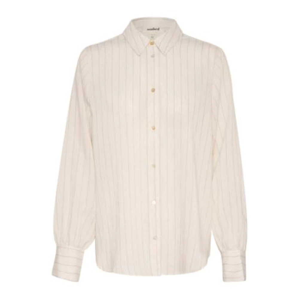 Soaked in Luxury Nature Stripe Shirt Beige Dames