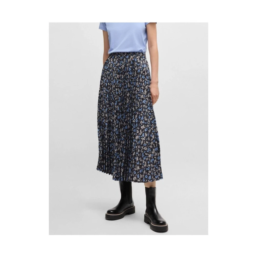 Hugo Boss Elegante Zwarte Rok voor Vrouwen Blue Dames
