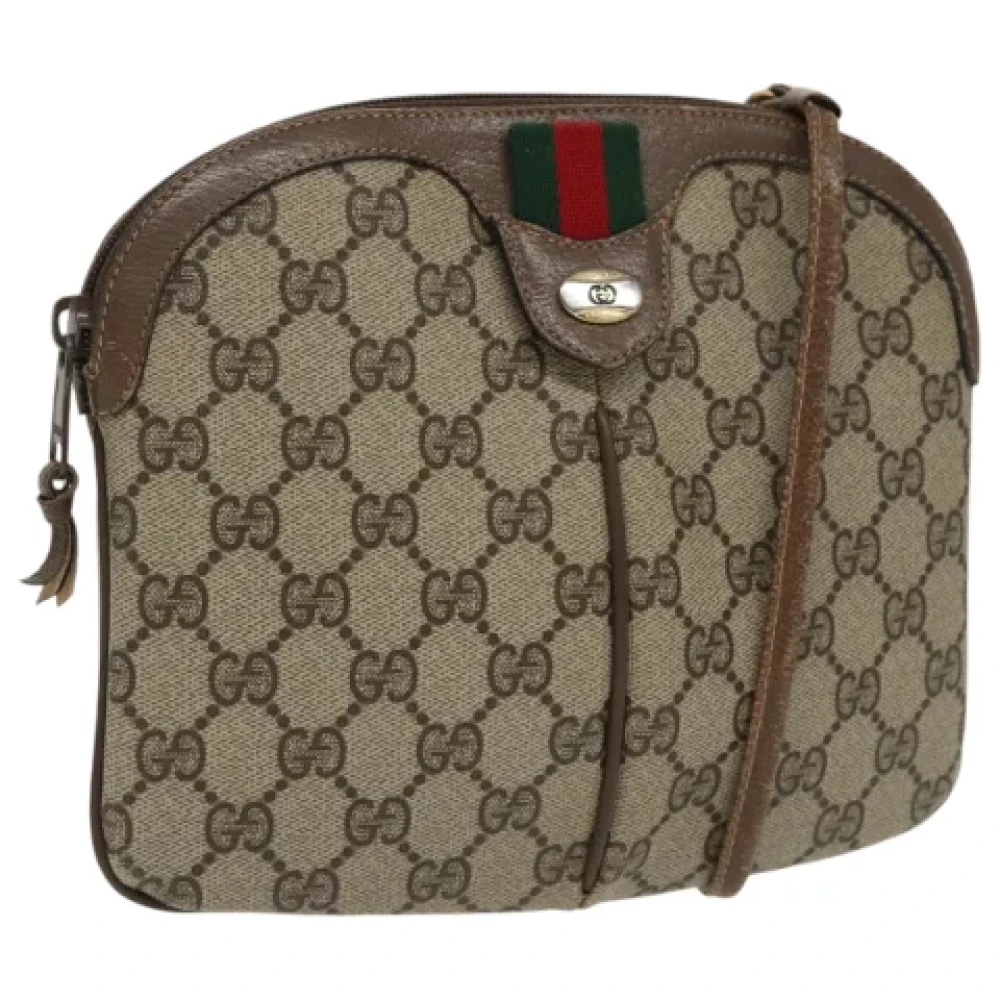 Gucci Vintage Pre-owned Canvas shoulder-bags Beige Dames