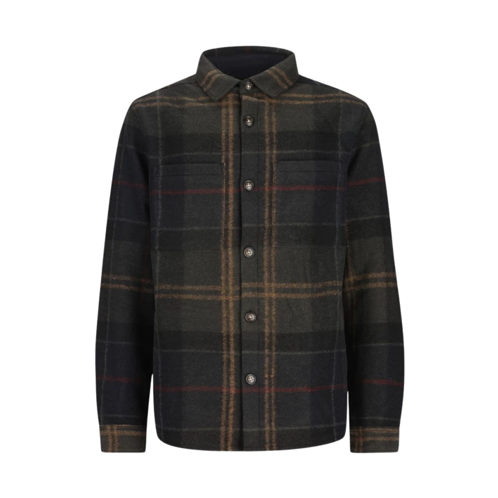 Barbour , Light Jackets, Male, Green, L, Woodlane Brushed Check Overshirt - Image 6