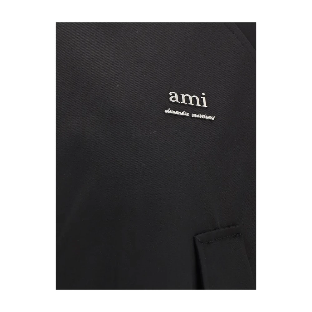 Ami Paris Sporty Bomberjack met Dubbele Rits Black Dames