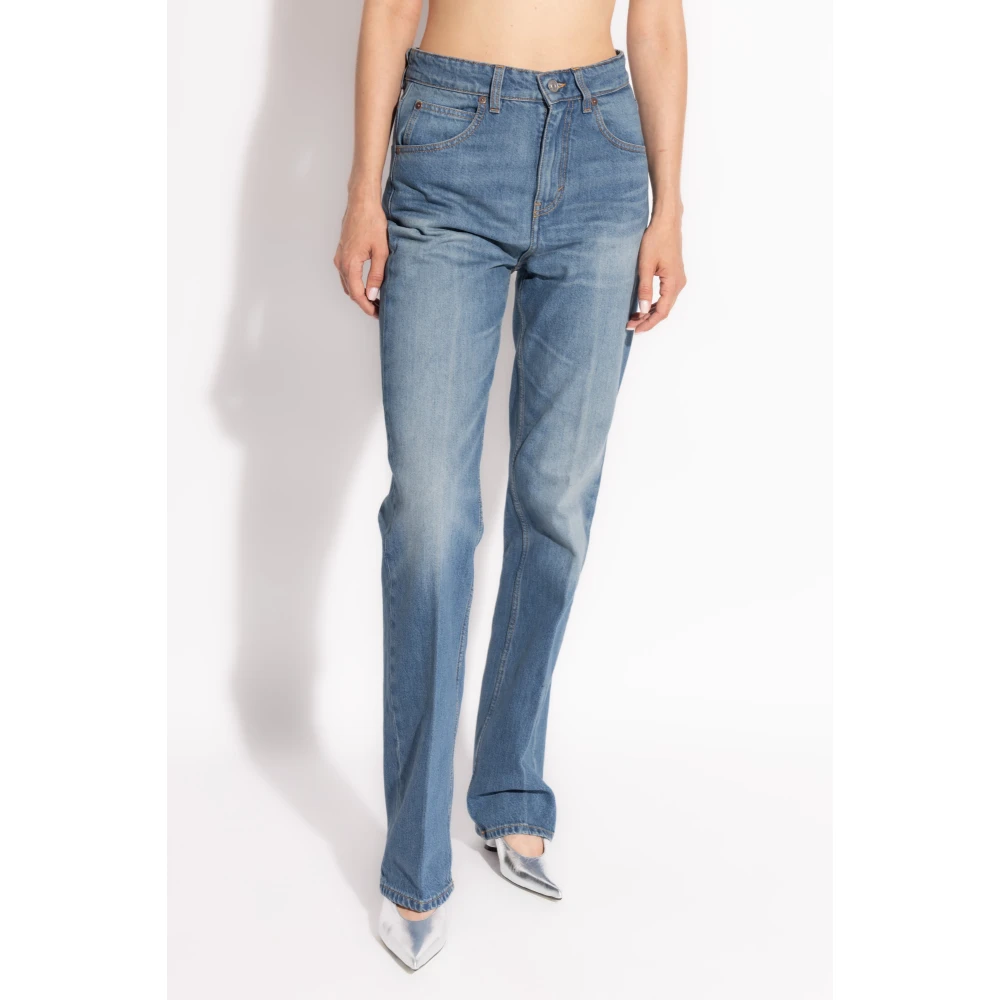 Victoria Beckham Jeans met logo Blue Dames