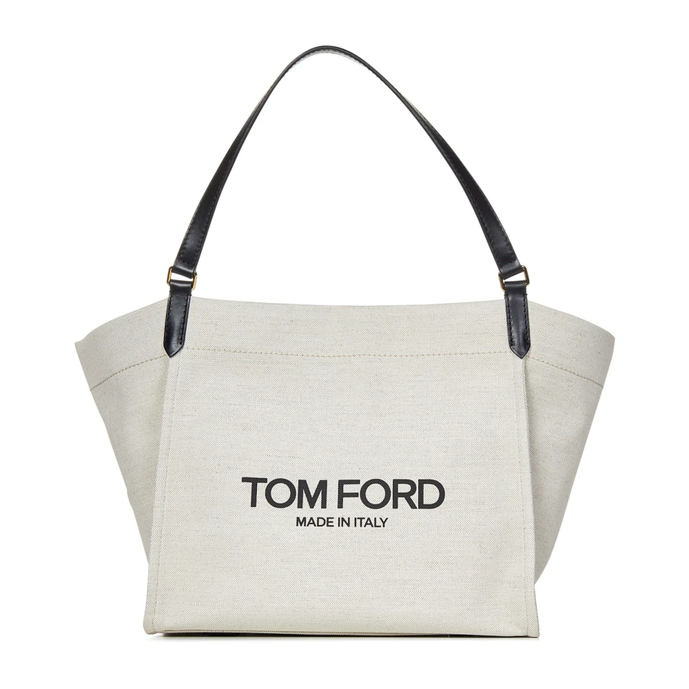 Tom Ford Witte tassen met magnetische sluiting en leren band White Dames
