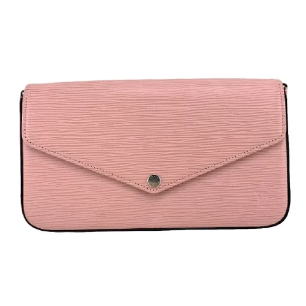 Louis Vuitton Vintage Pre-owned Leather clutches Pink Dames