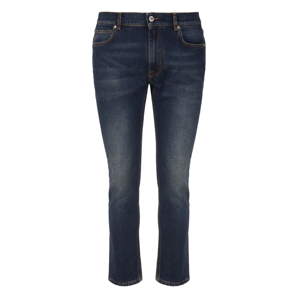 Mauro Grifoni Donker Denim Elastische Katoenen Jeans Blue Heren