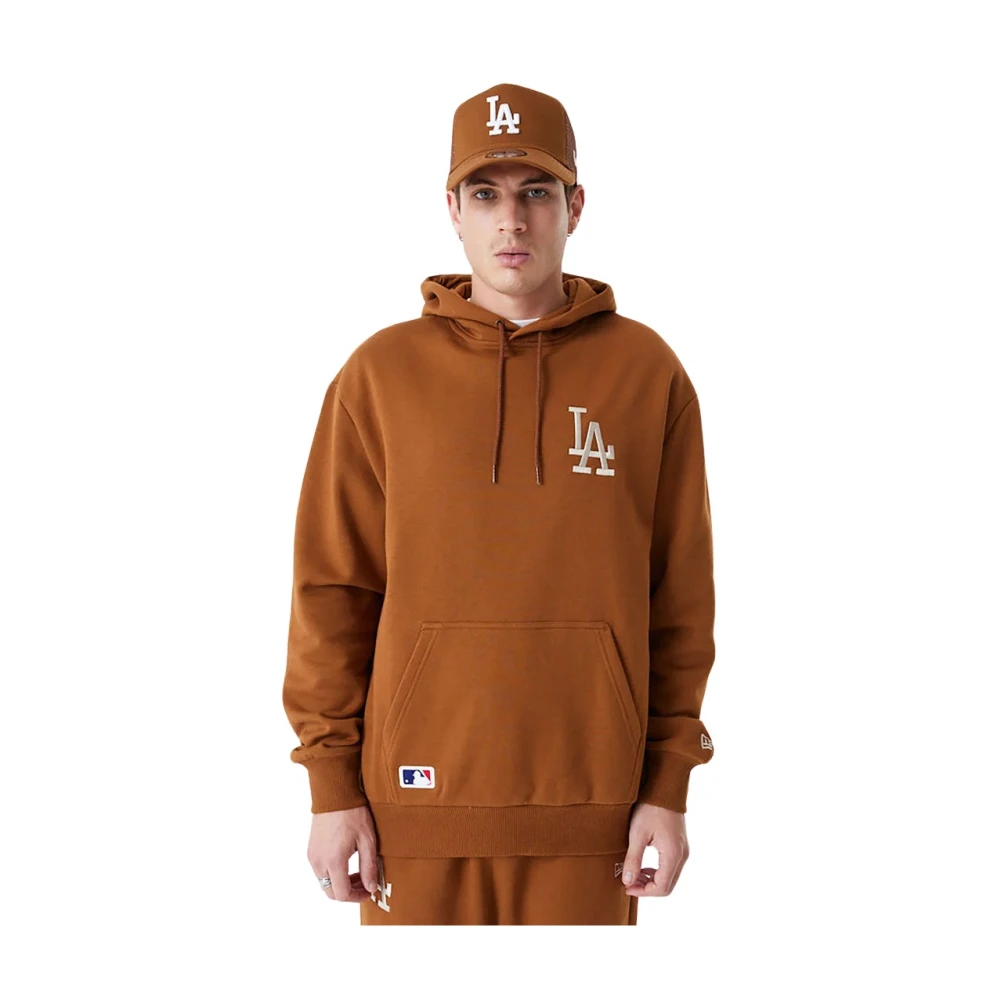 New Era LA Dodgers League Essential Hoodie Brown, Herr