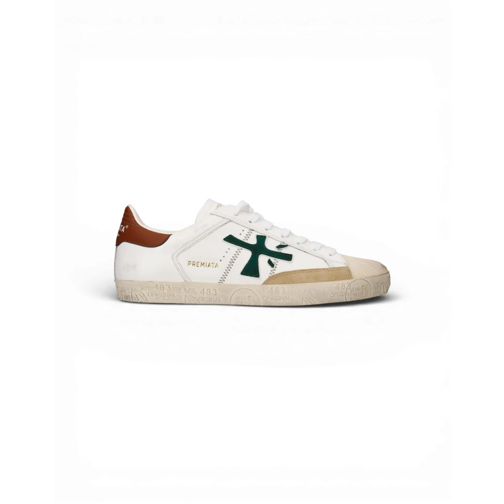 Premiata Men's White Steven 8043 Sneaker - Sneakers - 7 Uk - Shoes