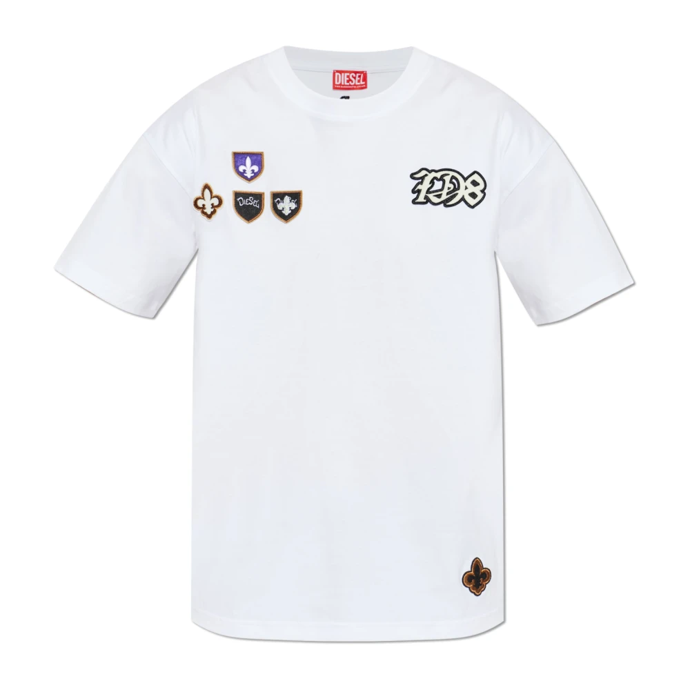 Diesel Uomo Bianco Top, S, New,