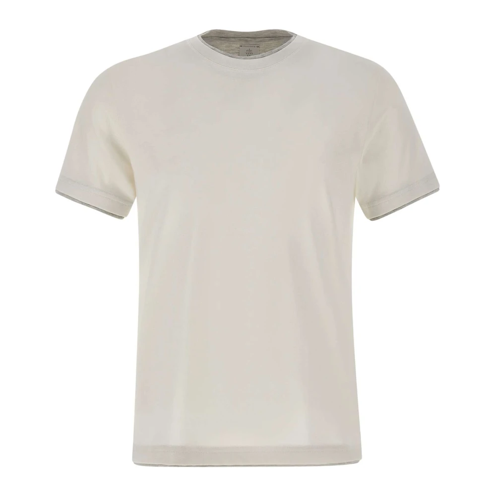 Eleventy Men's White T-Shirts, 2XL, Crew-Neck T-Shirt