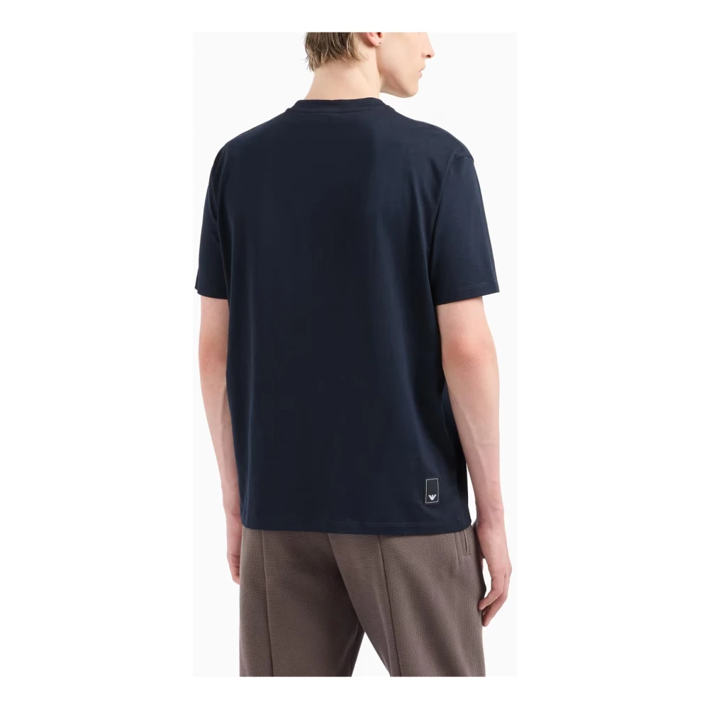 Emporio Armani Stijlvolle T-shirts en Polos met Adelaar Blue Heren