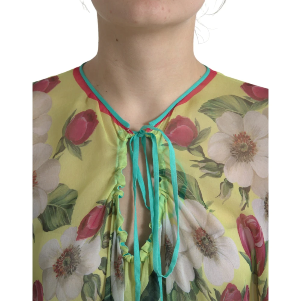 Dolce & Gabbana Bloemig zijden maxi-jurk Multicolor Dames