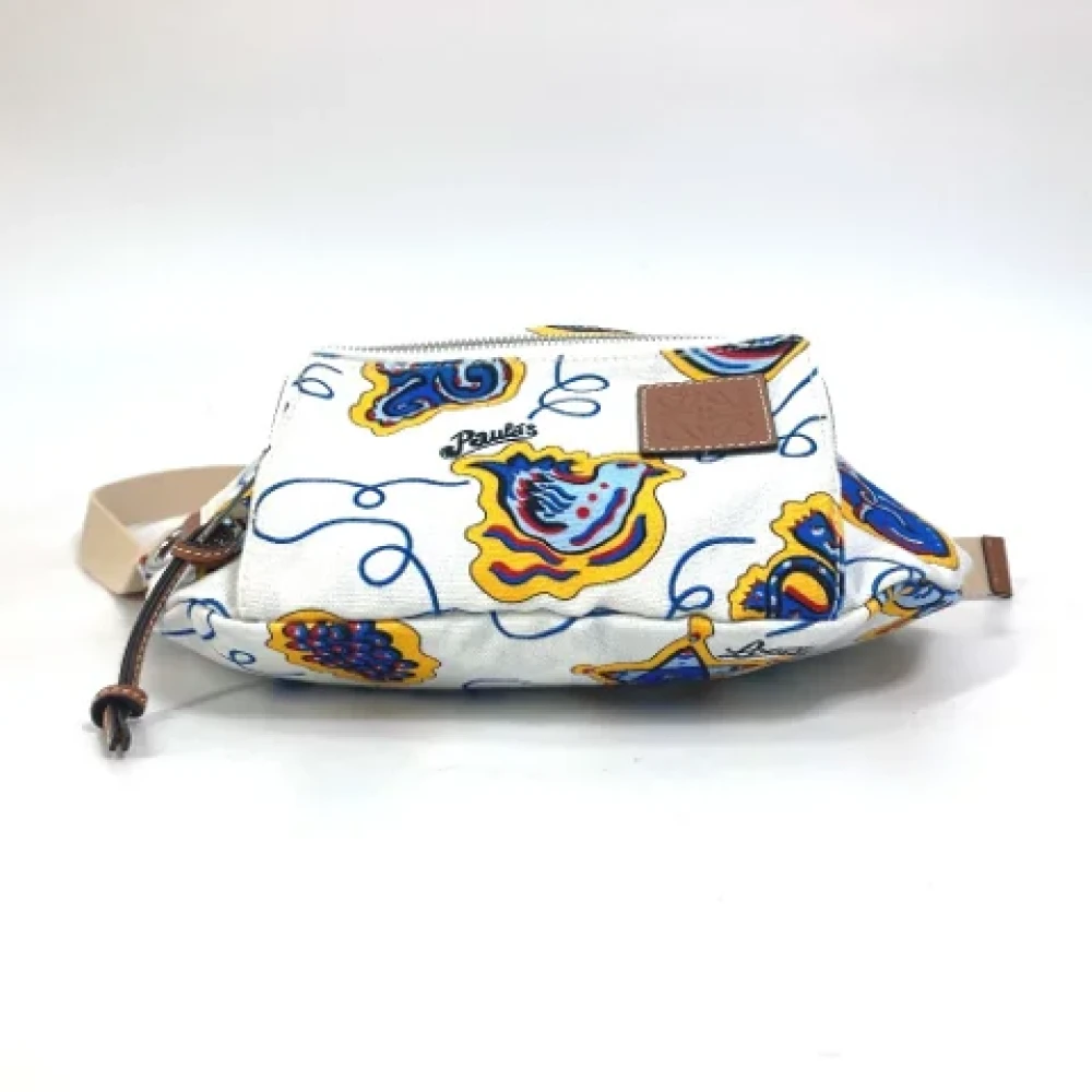 Loewe Pre-owned Fabric crossbody-bags White Heren
