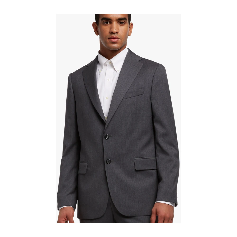 Brooks Brothers Pak Zuivere Maagdelijke Wol Gray Heren