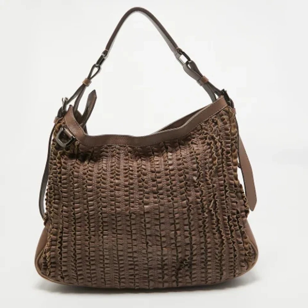Burberry Vintage Pre-owned Leather handbags Brown Dames