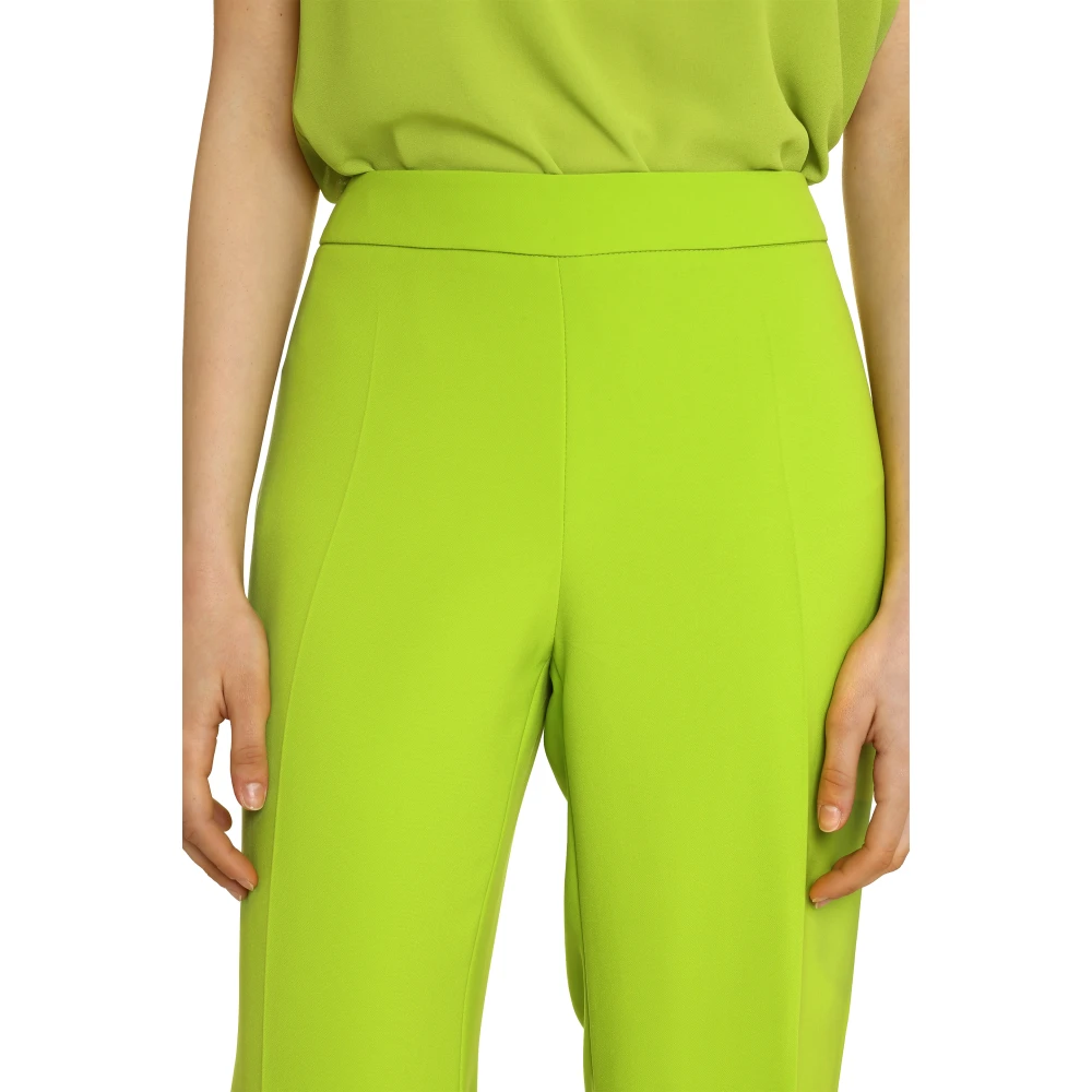Clips Broek met Hoge Taille en Elastische Tailleband Green Dames