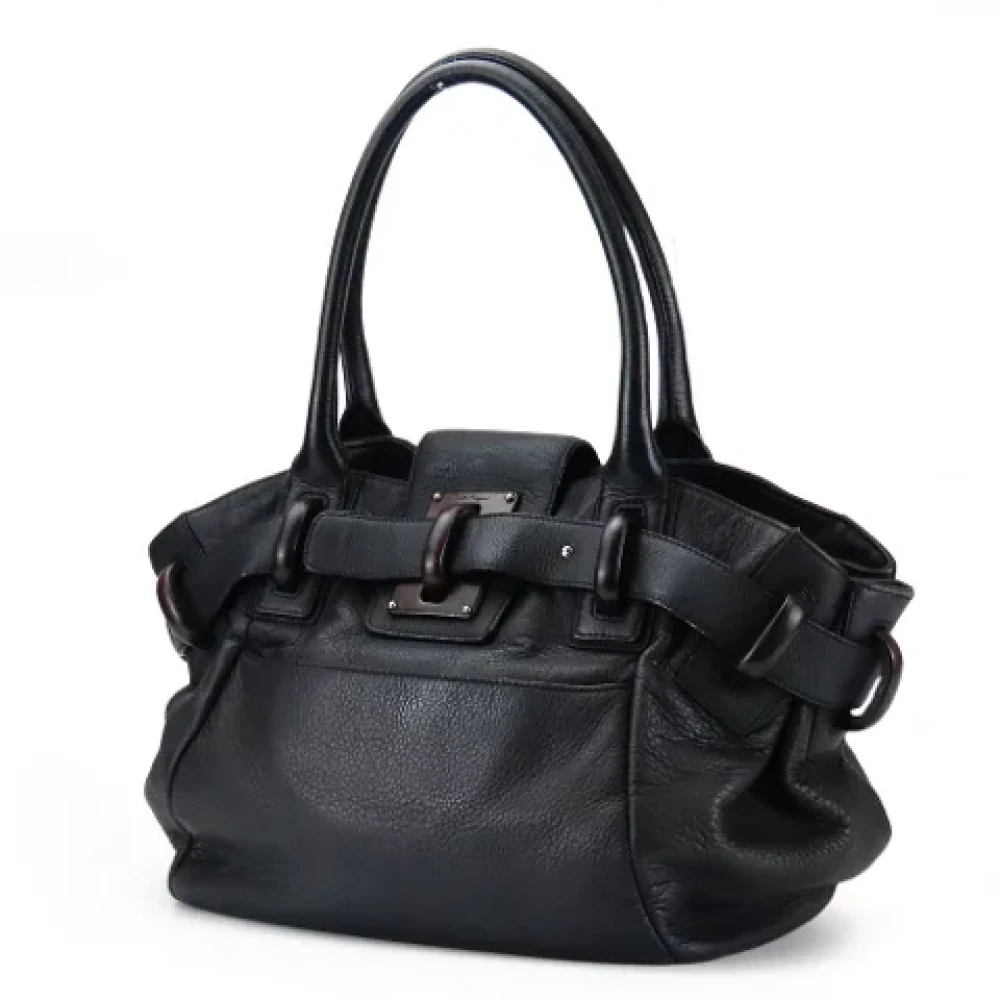 Salvatore Ferragamo Pre-owned Leather shoulder-bags Black Dames