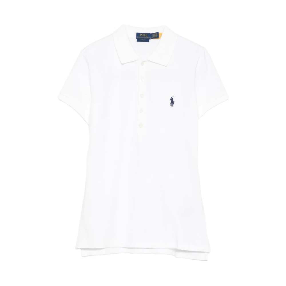 Polo Ralph Lauren Women's White Polo Shirts, 2XL, Embroidered Logo Polo