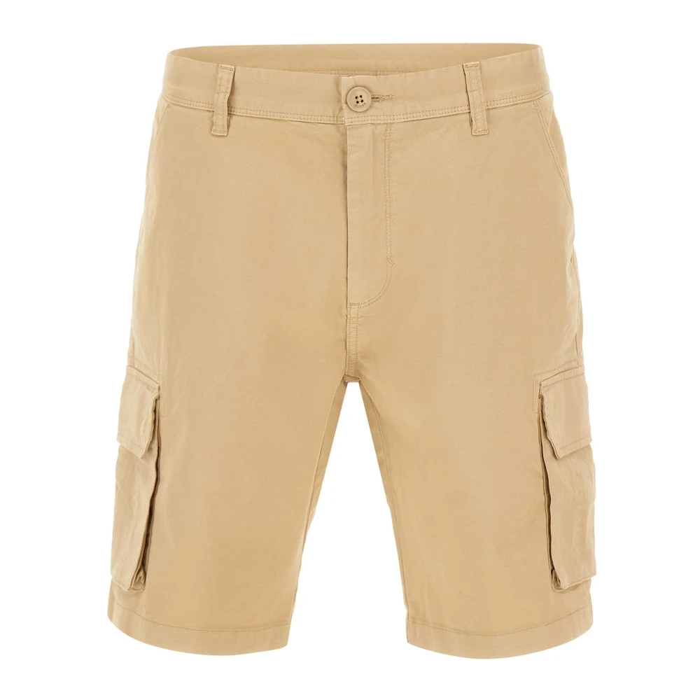 Sun68 Men's Beige Cotton Cargo Shorts - Casual Shorts - W38 - Shorts