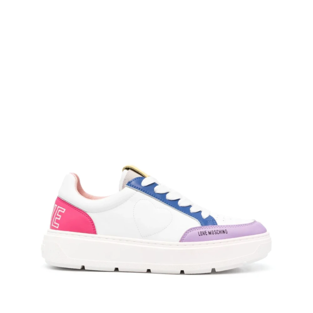 Love Moschino Color-block Sneakers White Dames
