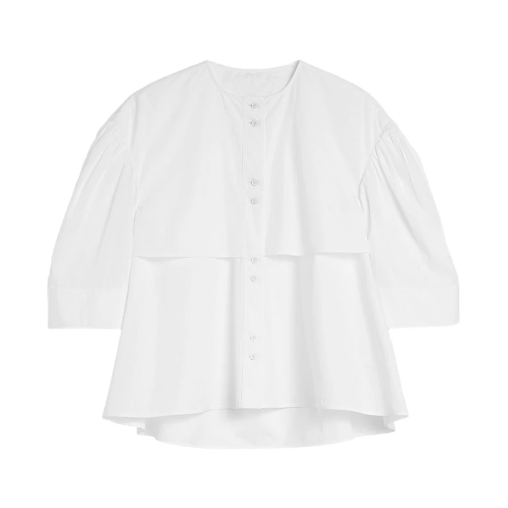 Jil Sander Women's White Blouses, S, Shirt 135