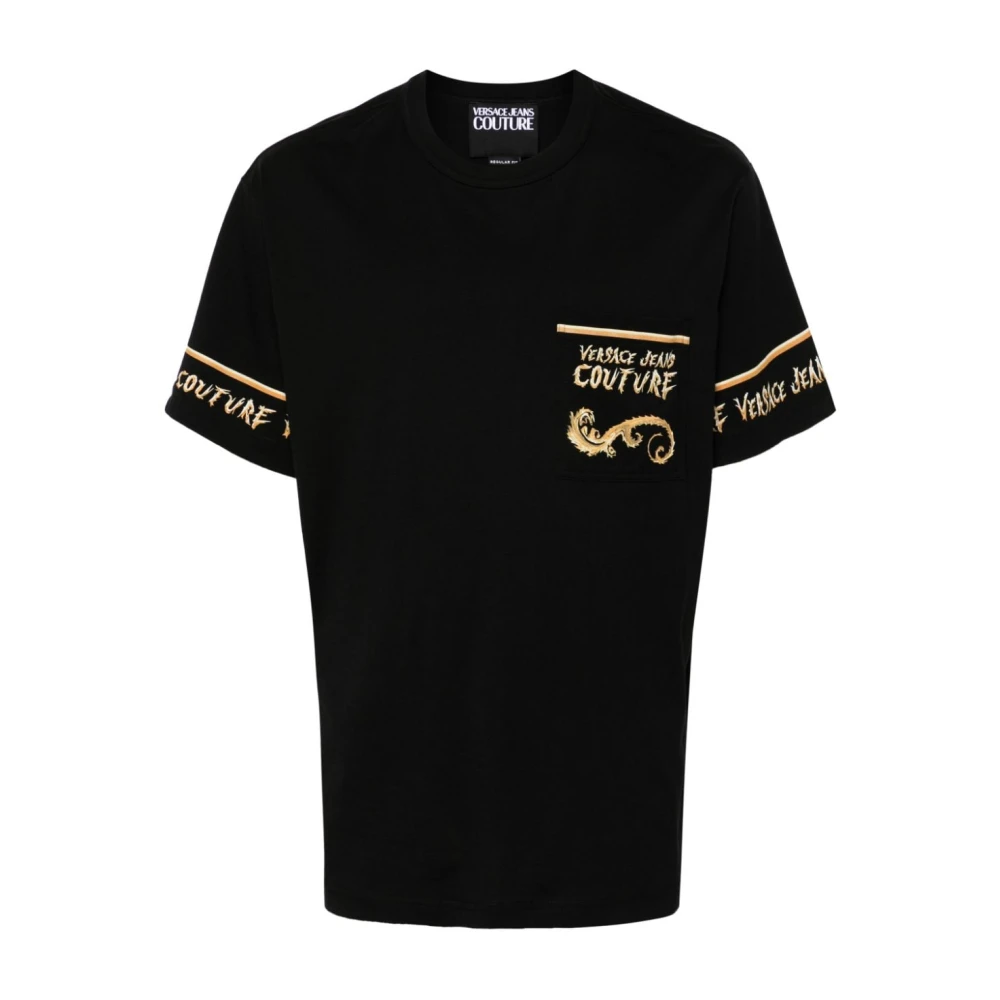 Versace Jeans Couture Zwarte T-shirts en Polos ***cv Black Heren