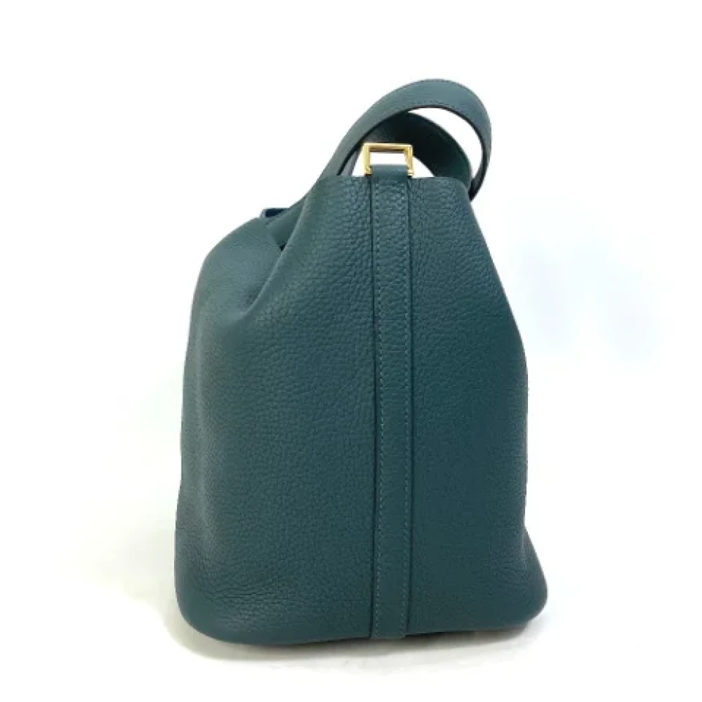 Hermès Vintage Pre-owned Leather handbags Green Dames