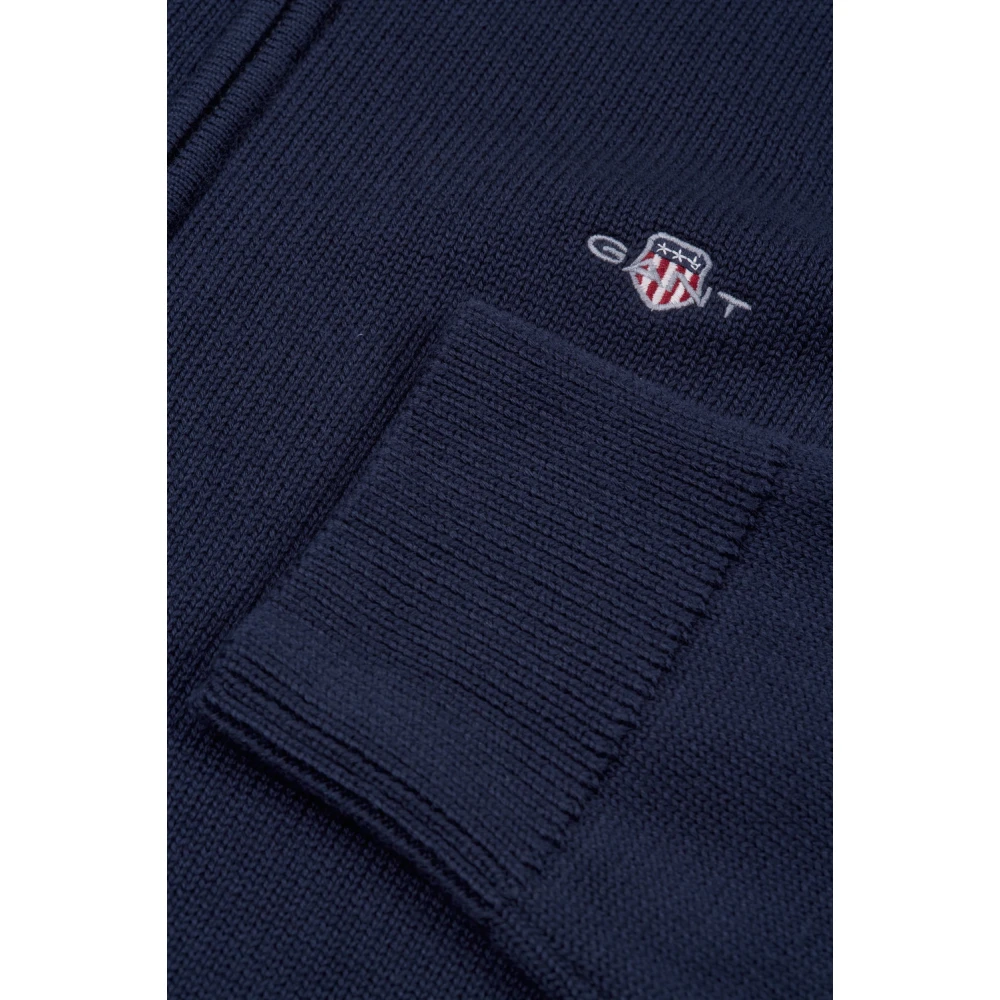 Gant Casual Katoenen Bomberstijl Vest Blue Heren