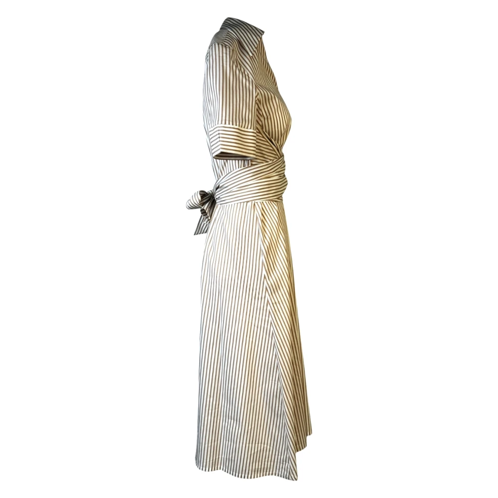 D.Exterior Gestreepte polojurk met tailleband Multicolor Dames