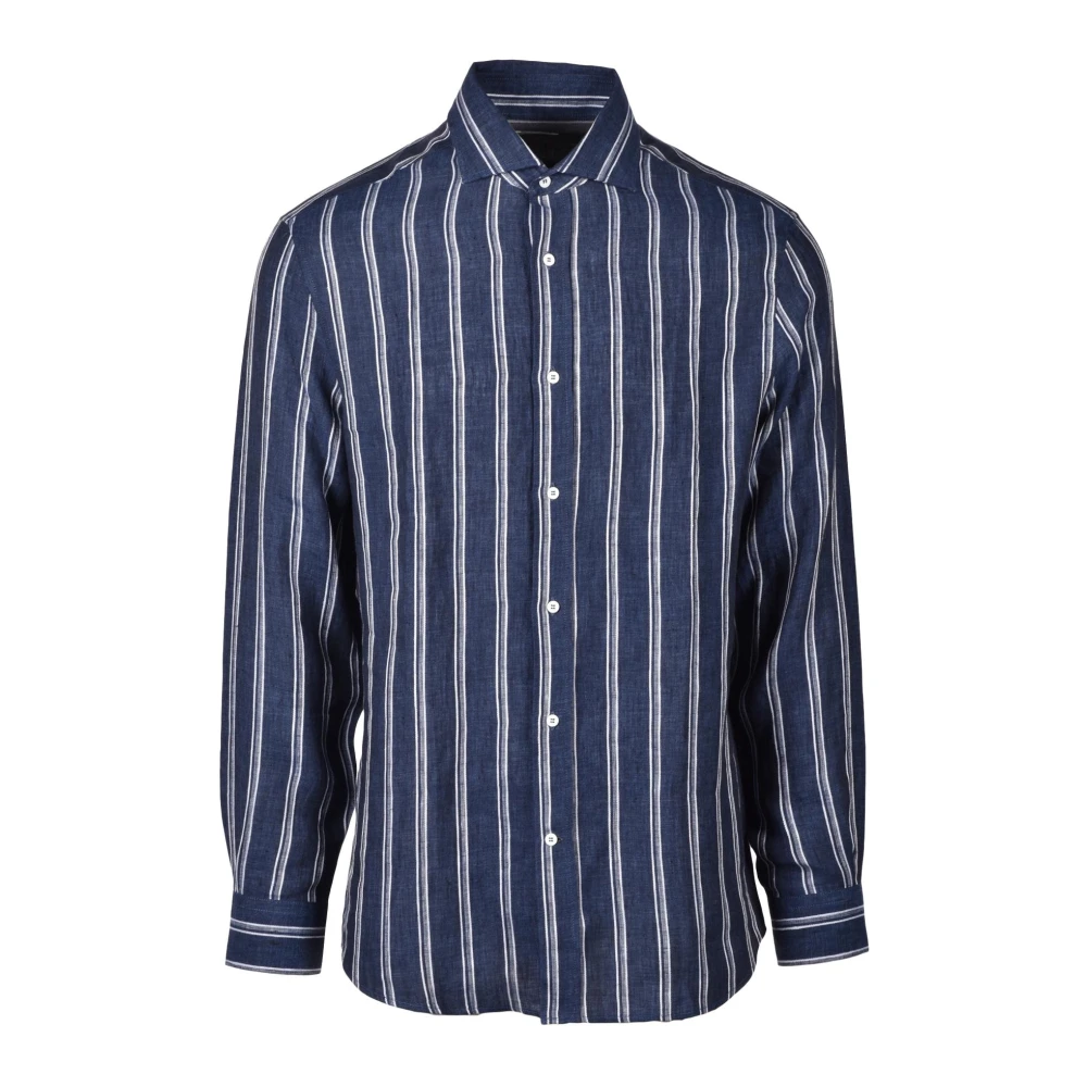 BRUNELLO CUCINELLI Overhemd Blue Heren