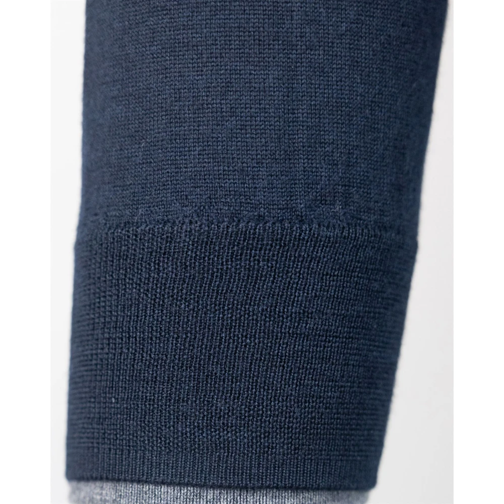 Paolo Pecora Blauwe Crew Neck Sweater Blue Heren