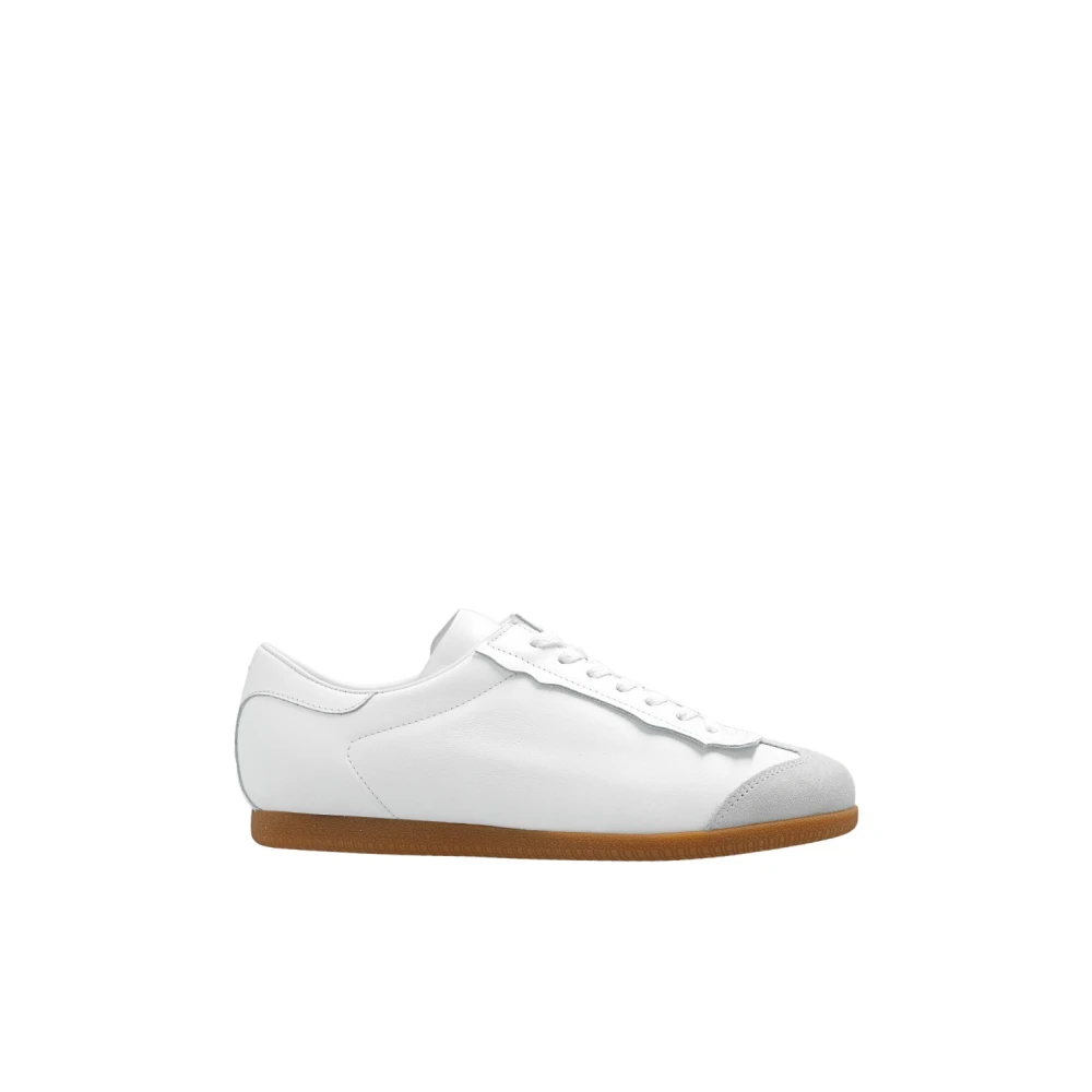 Maison Margiela Witte en grijze leren sneakers White Heren