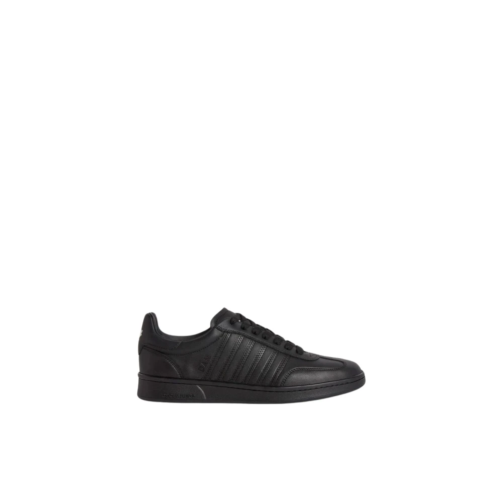 Dsquared2 Men's Black Leather Trainers - Sneakers - 5 Uk - Shoes