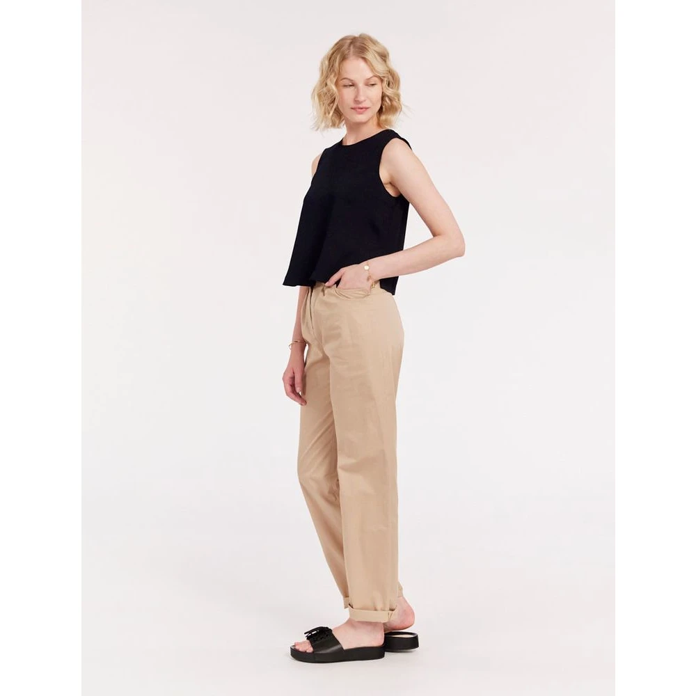 Ines De La Fressange Paris Navy Blue Mouwloze Blouse Blue Dames
