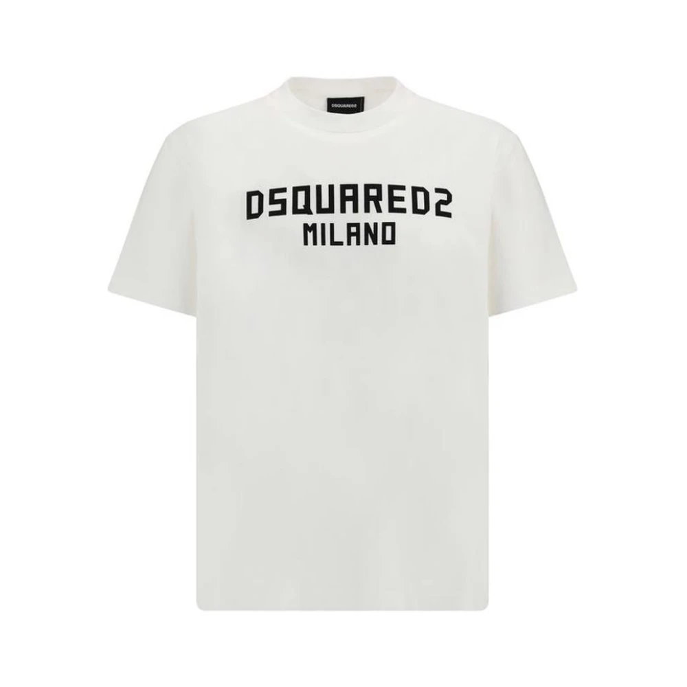 Dsquared2 Men's White T-Shirts, L, Classic Cotton Crewneck T-Shirt