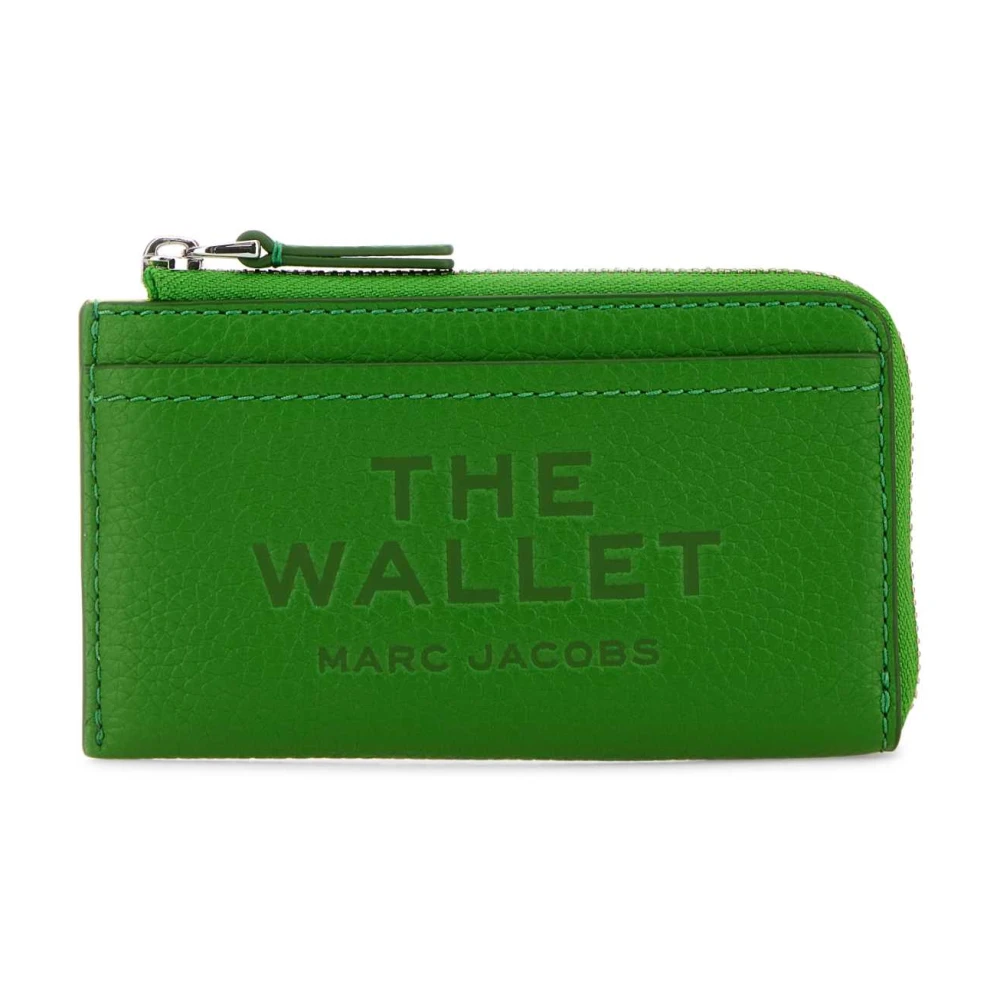 Marc Jacobs Top Zip Multi Wallet met Dog Clip Green Dames