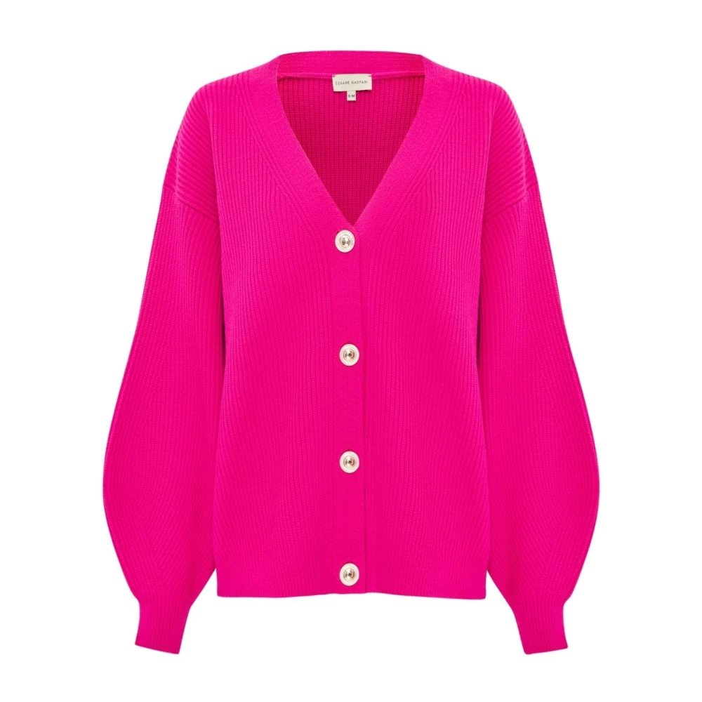Cesare Gaspari Roze V-hals Vest Pink Dames