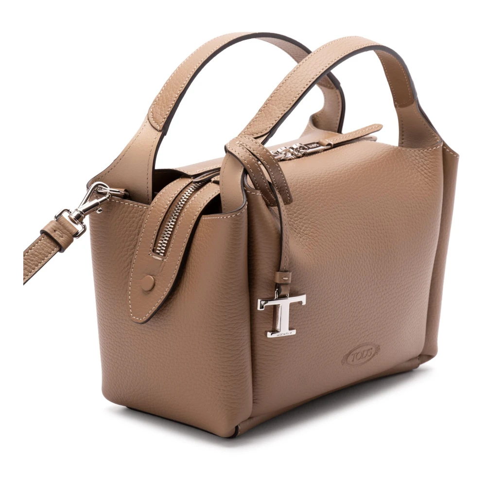 TOD'S Stijlvolle Leren Tas Brown Dames