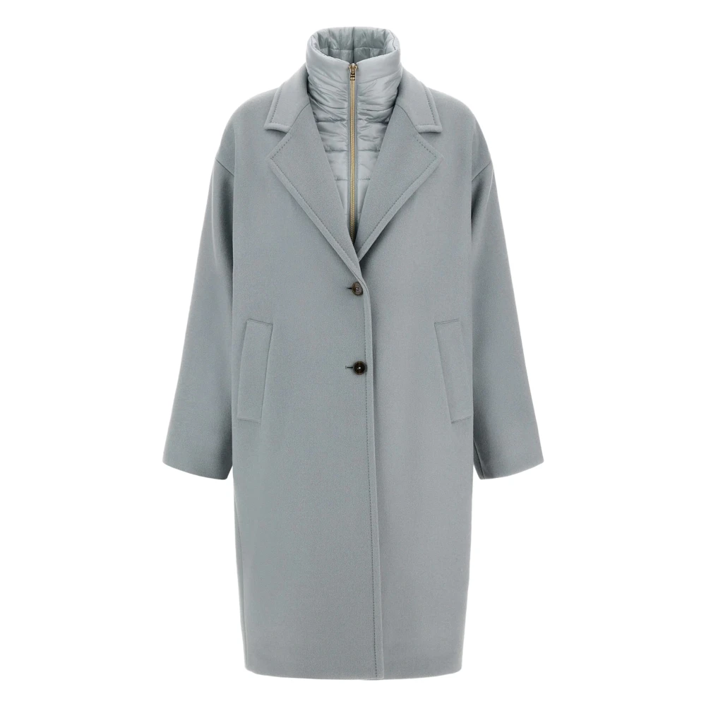 Herno Women's Gray Single-Breasted Coat - Single-Breasted Coats - L - Coats