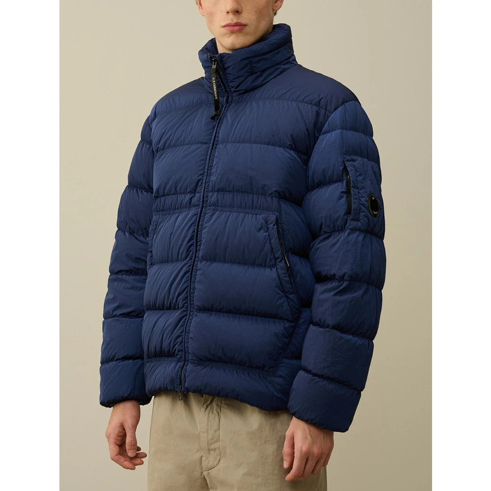 C.P. Company Hooded Jas met Lens Blue Heren