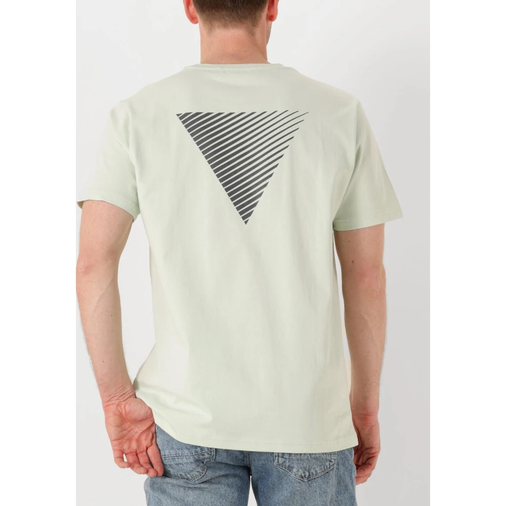 Pure Path Mannen Crewneck T-shirts Regular Fit Green Heren