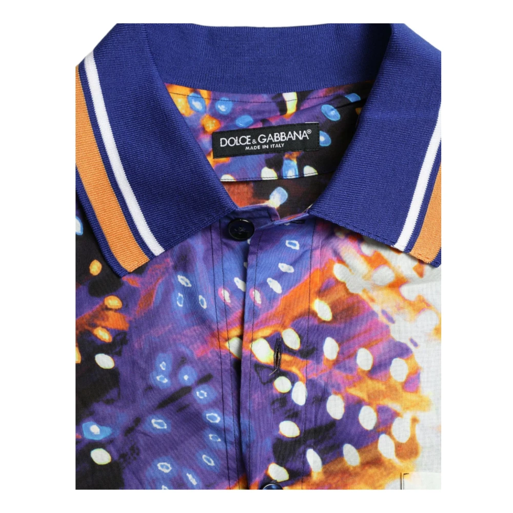 Dolce & Gabbana Multicolor Luminary Print Polo Shirt Multicolor Heren